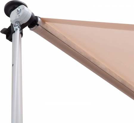Marchiza / Copertina retractabila cu manivela , 2 x 1.5 m, inaltime reglabila 170-280 cm , crem [3]