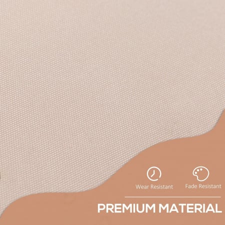 Marchiza / Copertina retractabila cu manivela , 2 x 1.5 m, inaltime reglabila 170-280 cm , crem [6]
