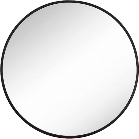 Oglinda rotunda pentru perete cu rama metalica , diametru 61 cm , negru [3]
