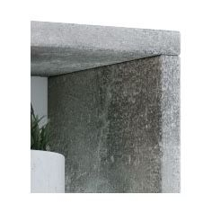 Raft de depozitare tip soldat cu 8 polite reglabile din sticla securizata , MDF , 152 x 21 x 20 cm , gri [2]