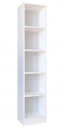 Raft tip biblioteca cu 5 polite , MDF , H:183cm x38cm x 30cm ,  alb [3]