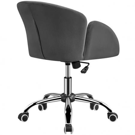 Scaun de birou catifea , reglabil , captuseala din spuma ,  60x61x82 cm , gri [2]