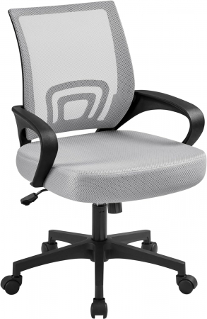 Scaun ergonomic pentru birou cu suport lombar si pentru brate , sustine pana la 136 kg , gri [2]