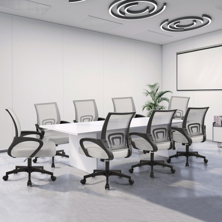Mobilier - Scaun ergonomic pentru birou cu suport lombar si pentru brate , sustine pana la 136 kg , gri