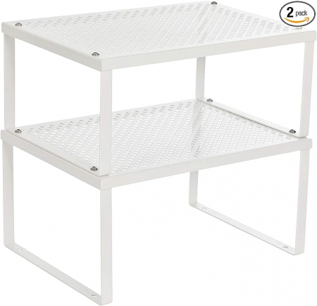 Set 2 rafturi metalice de depozitare , Songmics, 30 cm, Alb [1]