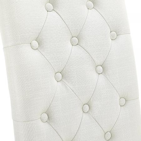 Set 2 scaune tapitate cu spatar inalt, picioare din lemn de stejar masiv cu protectii pentru podea, 45, 5 x 62 x 98, 5 cm, crem [5]