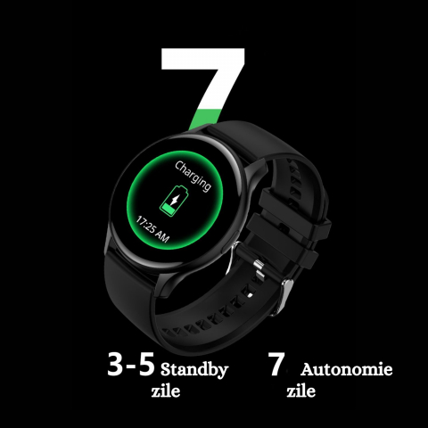 Smartwatch /Bratara fitness, Display AMOLED 1.43", monitorizare ritm cardiac și somn, fitness tracker, apeluri și notificări, autonomie 5-10 Zile, rezistent la apa si transpiratie  IP67, Compatibil An [6]