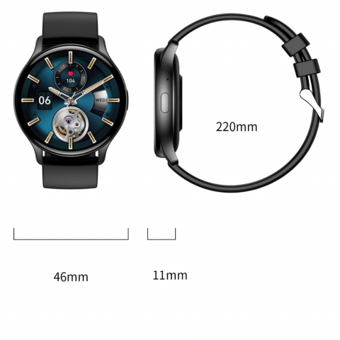Smartwatch /Bratara fitness, Display AMOLED 1.43", monitorizare ritm cardiac și somn, fitness tracker, apeluri și notificări, autonomie 5-10 Zile, rezistent la apa si transpiratie  IP67, Compatibil An [3]