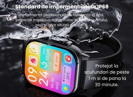 Smartwatch Chronix , Ecran AMOLED 1.9 inch , Rezistent la apa si transpiratie , Senzori monitorizare sanatate , GPS , autonomie 10 zile , vedere nocturna [7]