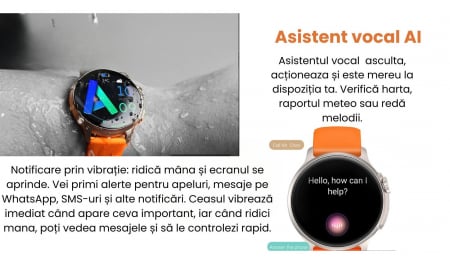Smartwatch Syncro , Display AMOLED 1.43 inch , Senzori monitorizare a sanatatii, Standby 30 de zile, Rezistent la apa , Multiple moduri sportive , Incarcare wireless [14]
