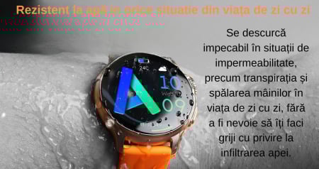 Smartwatch Syncro , Display AMOLED 1.43 inch , Senzori monitorizare a sanatatii, Standby 30 de zile, Rezistent la apa , Multiple moduri sportive , Incarcare wireless [6]
