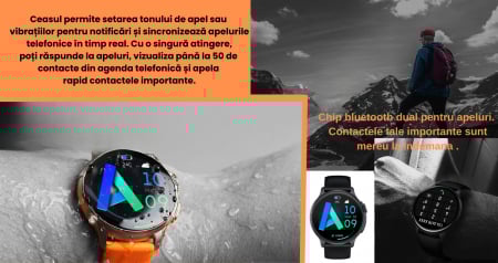 Smartwatch Syncro , Display AMOLED 1.43 inch , Senzori monitorizare a sanatatii, Standby 30 de zile, Rezistent la apa , Multiple moduri sportive , Incarcare wireless [4]
