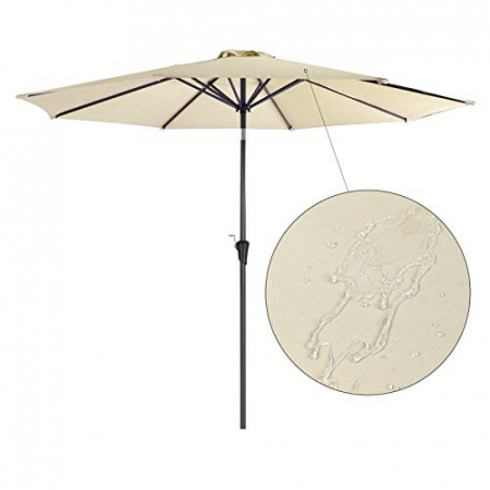 Umbrela de exterior, reglabila  , diametru 3m , inaltime 2,36 m , Crem [6]