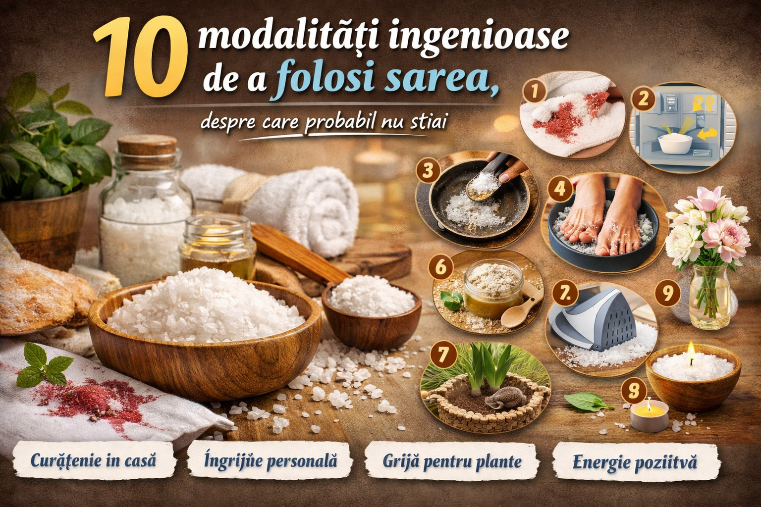 10 modalități ingenioase de a folosi sarea, despre care probabil nu știai