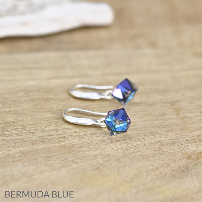 Cercei din argint cu Crystal Bermuda Blue [3]