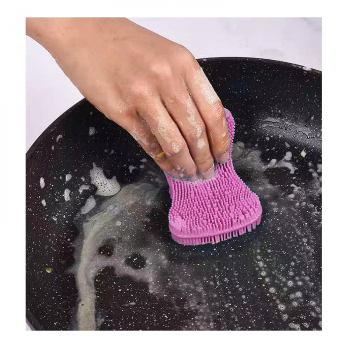 Burete din silicon pentru spalarea vaselor 7x12.5cm [5]
