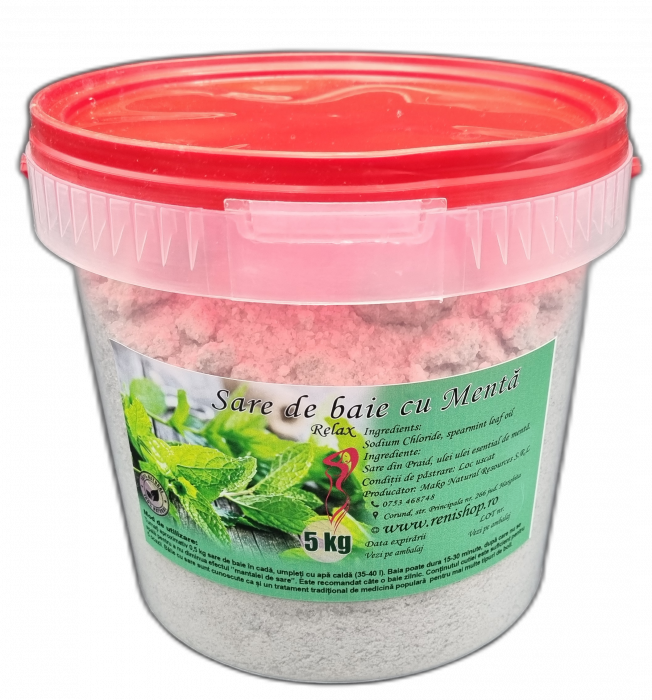 Sare de baie cu menta 5kg [2]