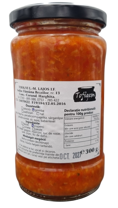 Zacuscă cu ciuperci hribi 300 g – fără conservanți [2]