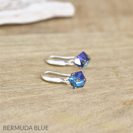 Cercei din argint cu Crystal Bermuda Blue [2]