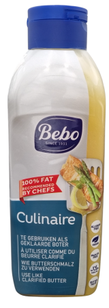 Aditivi alimentar - Bebo Culinaire Vegan 750 ml – Grăsime Culinară Tip Unt Clarifiat (100% Grăsime,  Fără Alergeni, Halal)