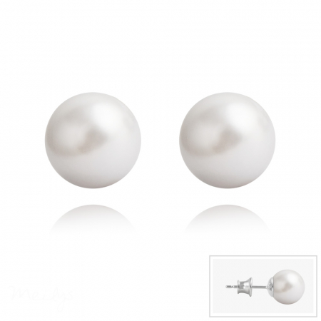 Cercei din argint cu perle sintetice [0]