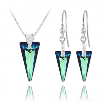 Set de bijuterii cu Crystal Bermuda Blue