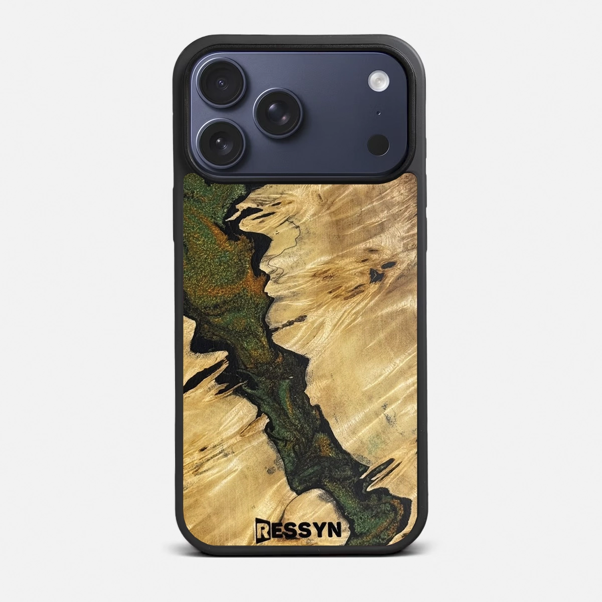 Husa iPhone RESSYN "Forest Green" din Rasina Epoxy si Lemn Natural [1]