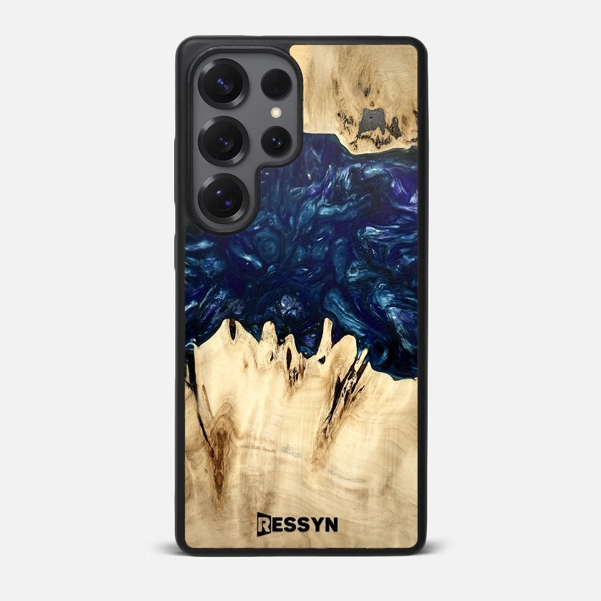 Husa Telefon Samsung RESSYN "Blue Van Gogh" din Rasina Epoxy si Lemn Natural [1]