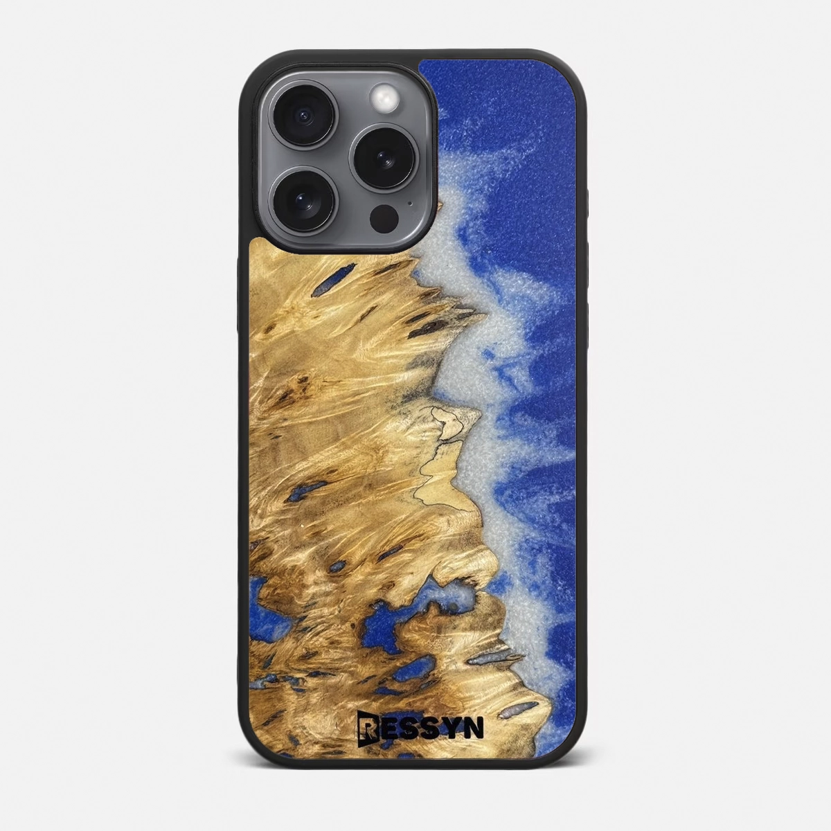 Huse iPhone 17 AIR - Husa iPhone RESSYN "Ocean Waves" din Rasina Epoxy si Lemn Natural