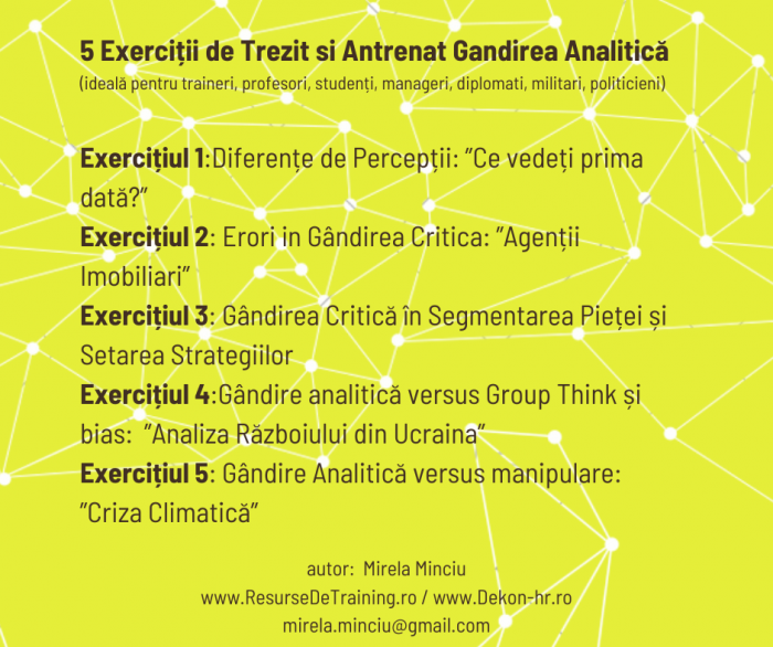 5 Exercitii de Antrenare a Gândirii Analitice si Găsirea de Solutii [2]