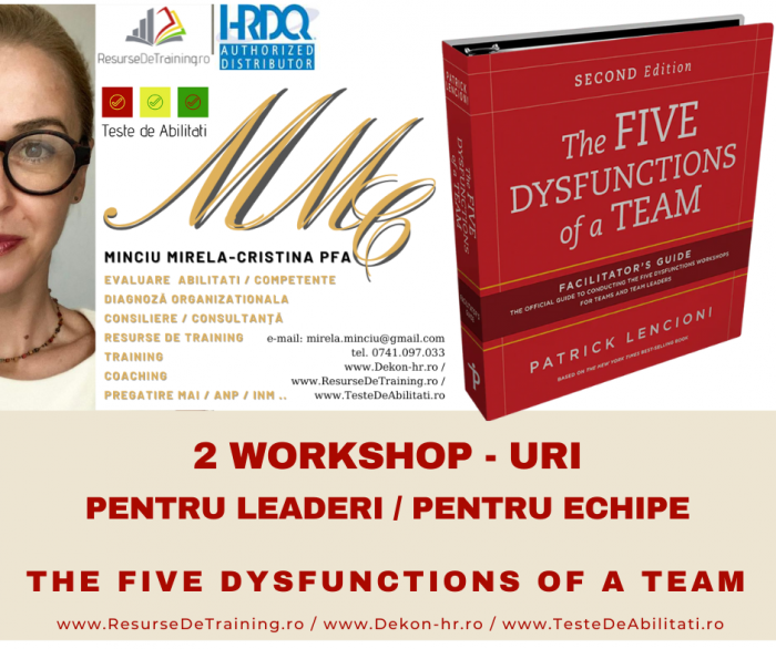 Diagnoza / Workshop / Kit  - The Five Dysfunctions of a Team (Autor Patrick Lencioni) / Trainer - Mirela Minciu (sau ... FII TU TRAINER) [3]
