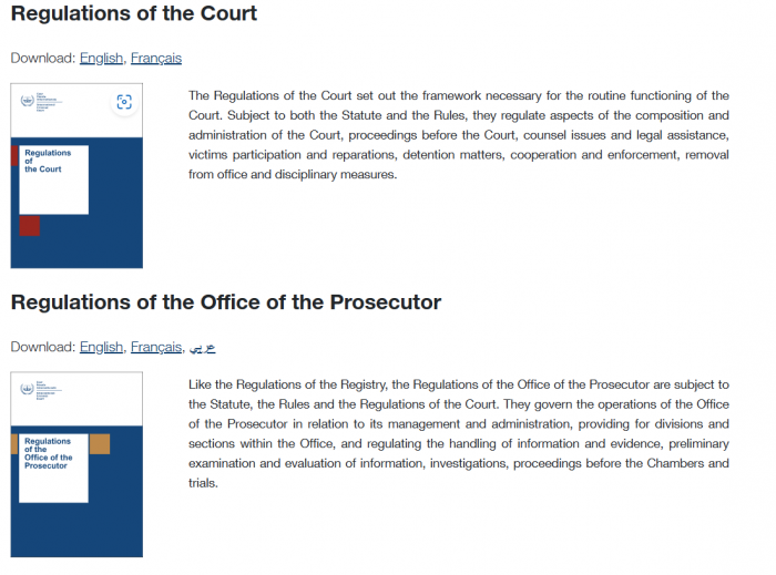 Resurse legislative si rapoarte - CURTEA PENALA INTERNATIONALA / International Criminal Court [4]