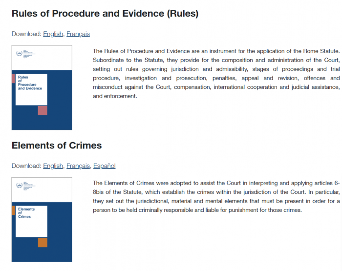 Resurse legislative si rapoarte - CURTEA PENALA INTERNATIONALA / International Criminal Court [3]