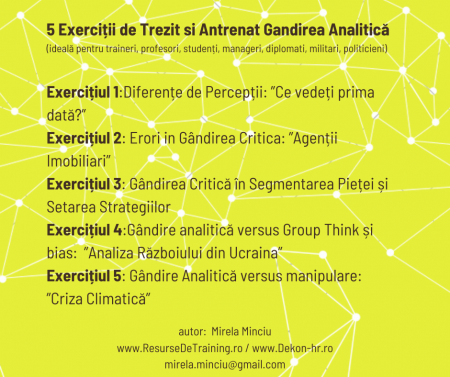 5 Exercitii de Antrenare a Gândirii Analitice si Găsirea de Solutii [1]