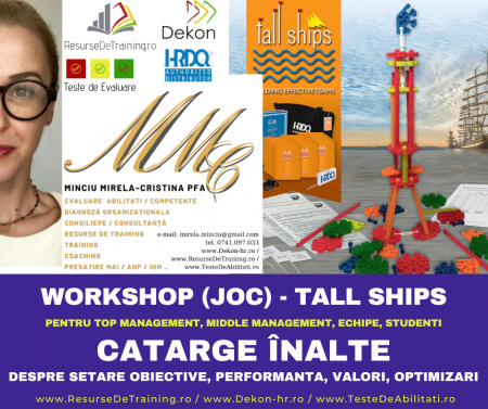 Kit/ Workshop - CATARGE INALTE / TALL SHIPS (Antrenarea Competentelor de STABILIRE OBIECTIVE, OPTIMIZARE; CREATIVITATE; PERFORMANTA CALITATIVA SI CANTITATIVA) [8]