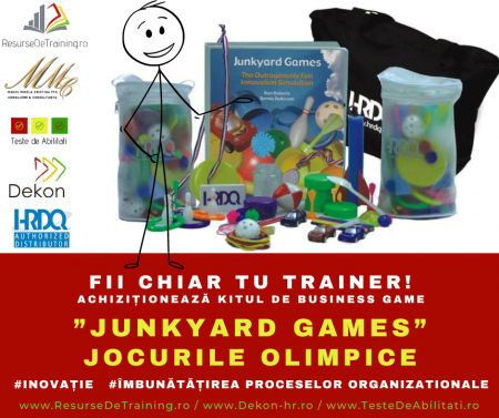 Kit-uri de Training, Workshop, Jocuri de invatare, - Kit/ Workshop - JOCURILE OLIMPICE / JUNKYARD GAME (Antrenarea competentelor de INOVARE si imbunatatire Procese))