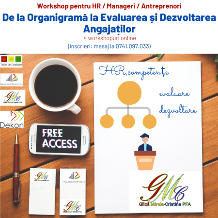 Worksop / Curs / Training / Simulare / Evaluare - Workshop ”Assessment de la A la Z” sustinut de Gilca (Minciu) - de la organigrama la evaluare si dezvoltare angajati  Mirela Cristina