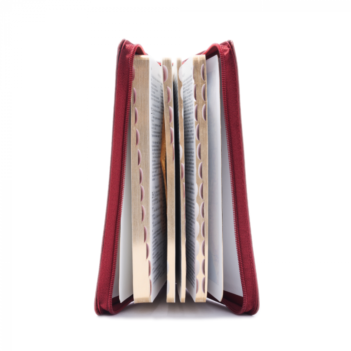 Biblie medie 057 ZTI - roșu, fermoar [4]