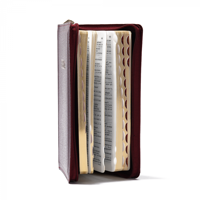 Biblie medie 057 ZTI - vișiniu, fermoar [2]