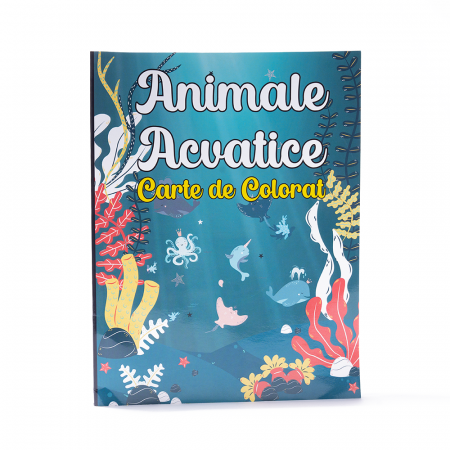 Cărți Copii - Animale acvatice - Carte de colorat