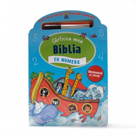 Cărți de Jocuri și Activități - Biblia cu numere - Desenează și șterge