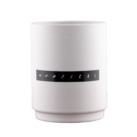 Căni, Pixuri, Brelocuri - Cană Banda Vertical-Alb