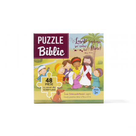 Copii - Puzzle 48 de piese - Isus binecuvintează copiii