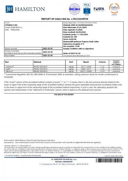 Ashwagandha KSM-66 Vitabolic | 120 capsule | Reducerea stresului & echilibru hormonal [2]