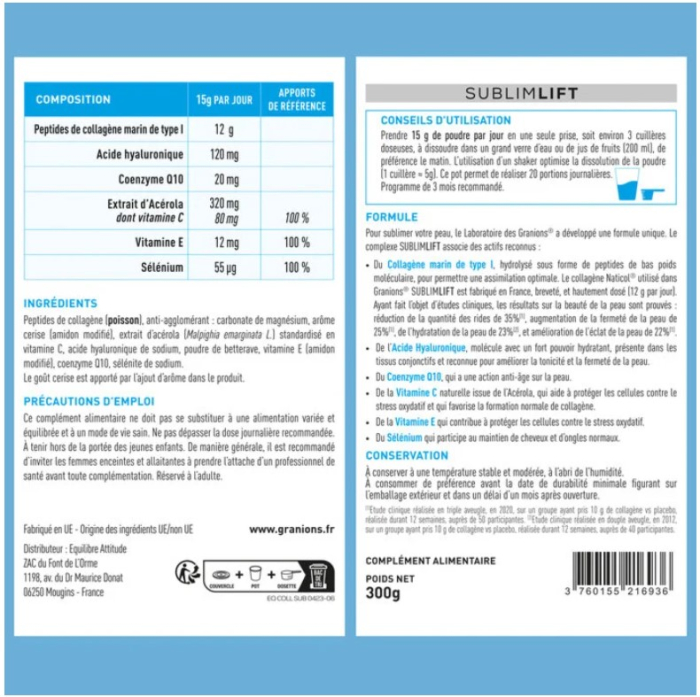 Collagene+ Beaute Sublimlift Granions 300g | Colagen Naticol 12g [5]