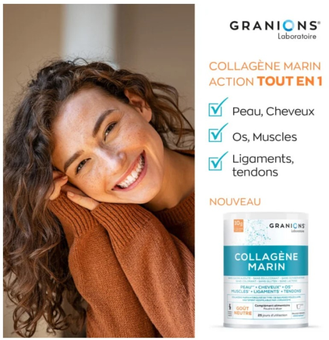 Collagene Marin Gust Neutru Granions 258g | 10g Colagen & Vit C [2]