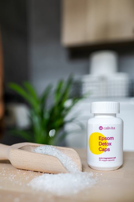 Epsom Detox caps CaliVita, 90 capsule de sulfat de magneziu. [3]