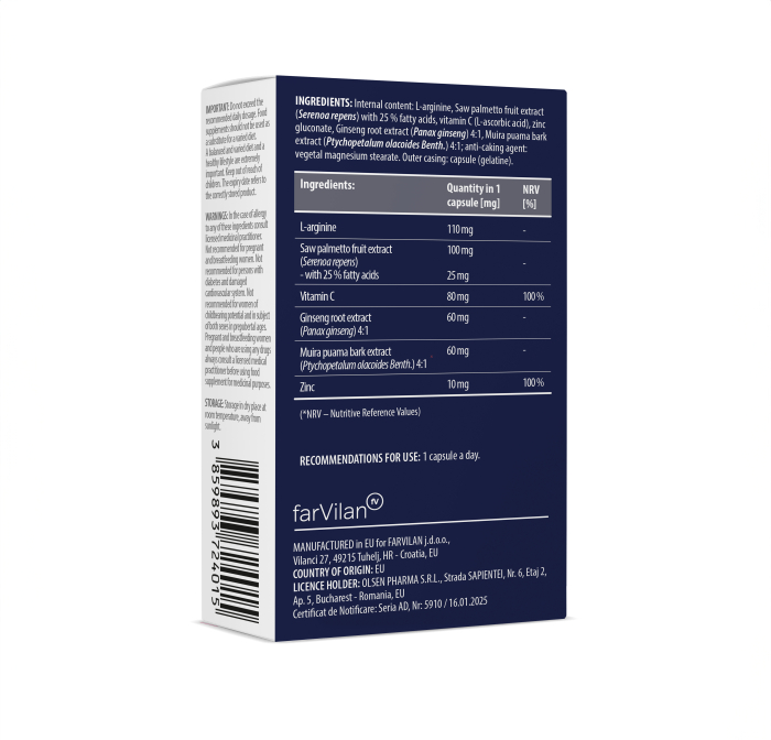 Erevil – 30 cps | Sprijin natural în disfuncţia erectilă & libidou redus [2]
