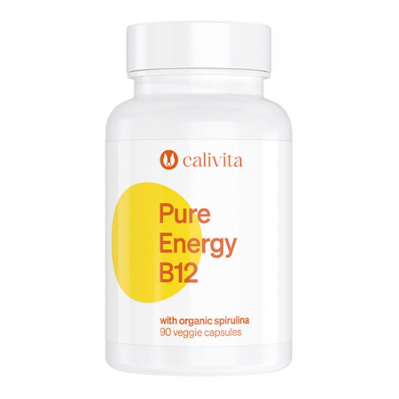 Piele, Par, Unghii - Pure Energy B12, CaliVita, 90 capsule vegetale, produs cu vitamina B12 si spirlina