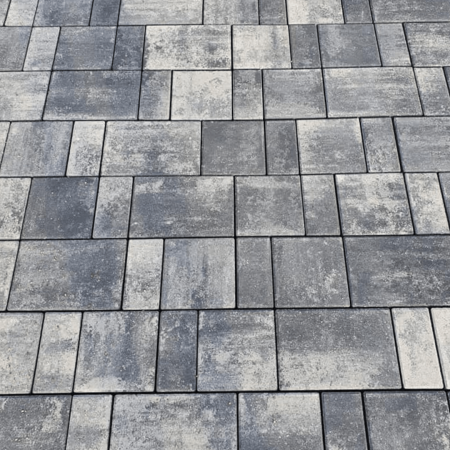 Curte si gradina - Pavaj Semmelrock Rettango combi 6cm gri bazalt
